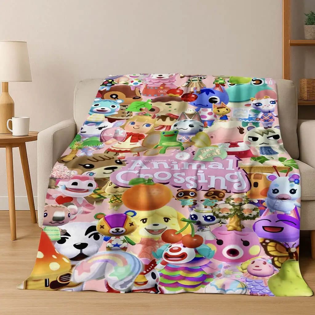 Cute flannel blanket for kids bedroom