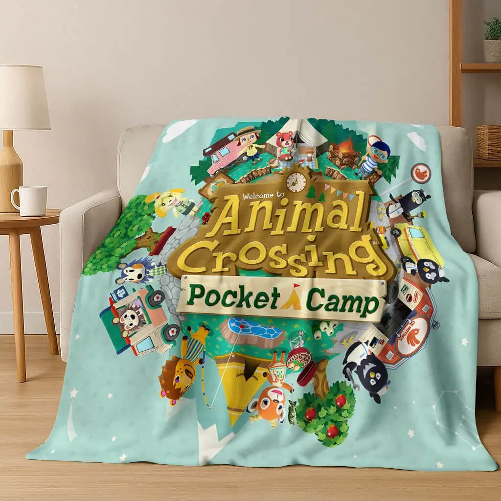 Soft cozy cartoon blanket for kids