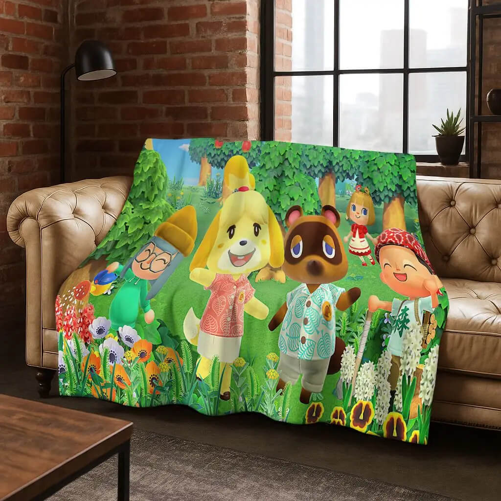 High quality flannel Animal Crossing blanket