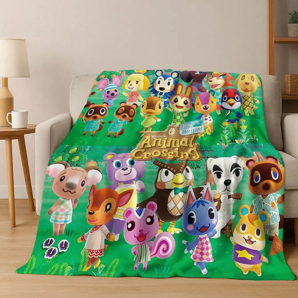 Animal Crossing couch blanket for home decor