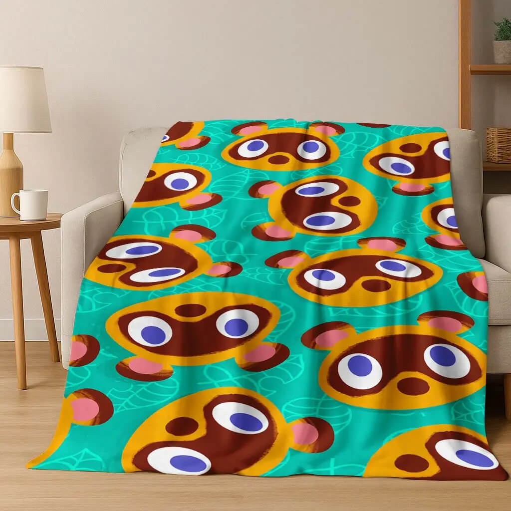 Animal Crossing blanket for picnic and travel