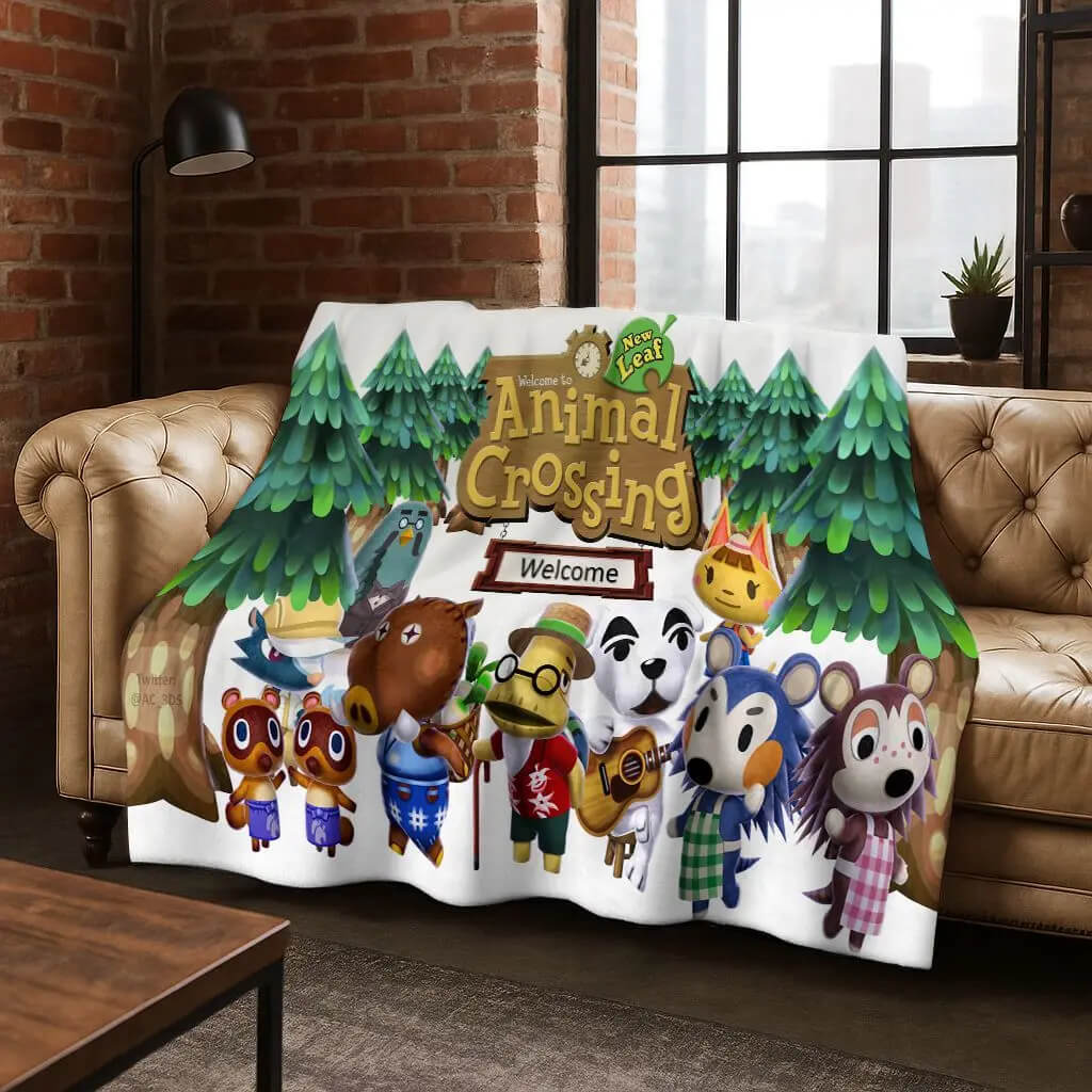 Animal Crossing kids blanket soft