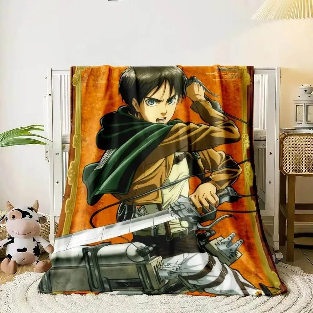 Anime Attack On Titan Eren Yeager Throw Blanket