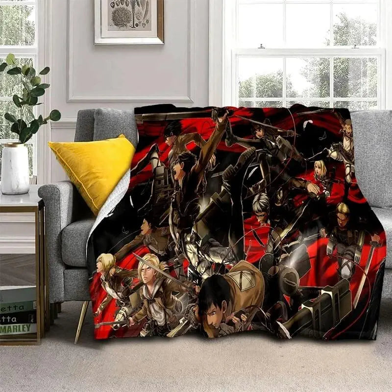 Anime Attack On Titan Throw Blanket
