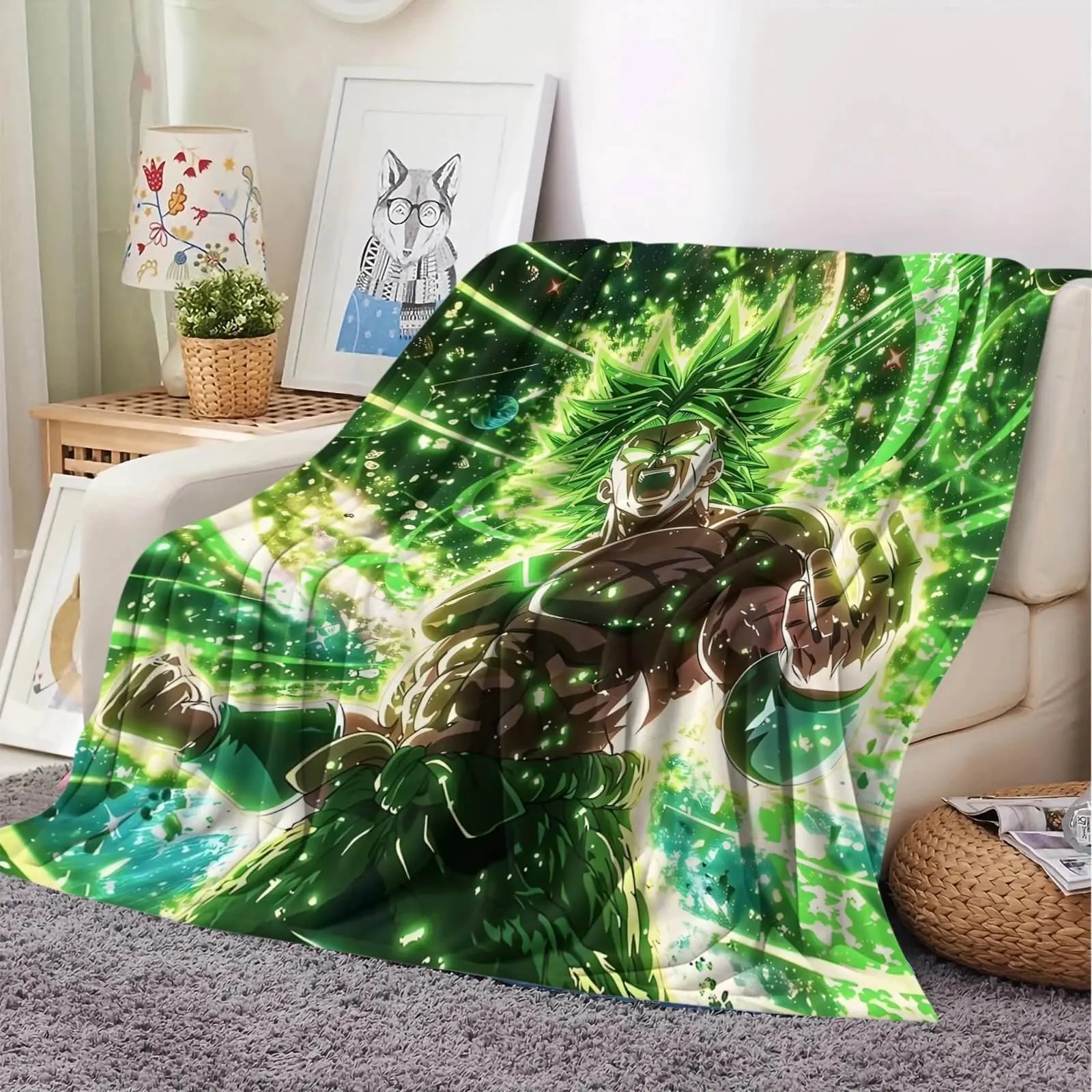 Anime Dragon Ball Z Broly Throw Blanket