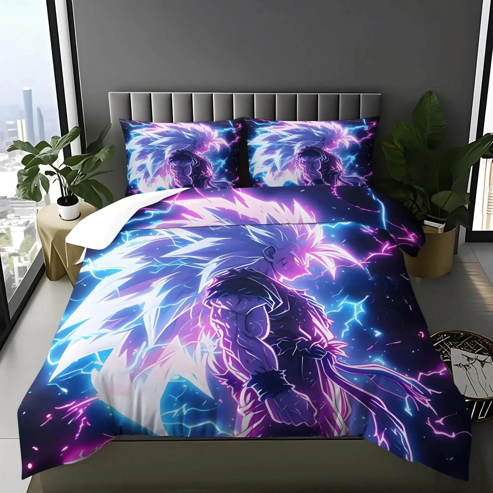 Anime Dragon Ball Z Goku Super Saiyan Bedding Set