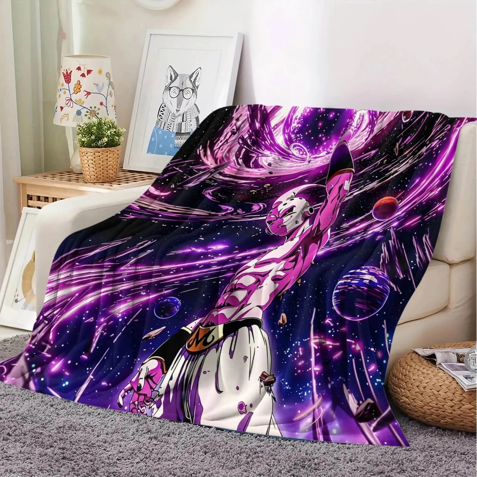 Anime Dragon Ball Z Majin Buu Throw Blanket