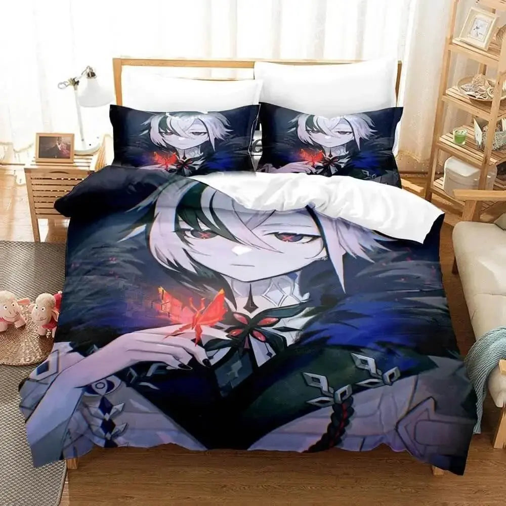 Anime Genshin Impact Arlecchino Bedding Set
