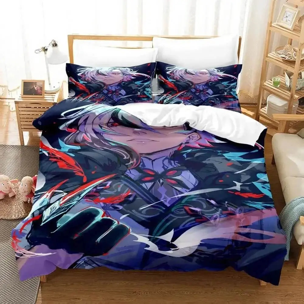 Anime Genshin Impact Arlecchino Quilt Cover