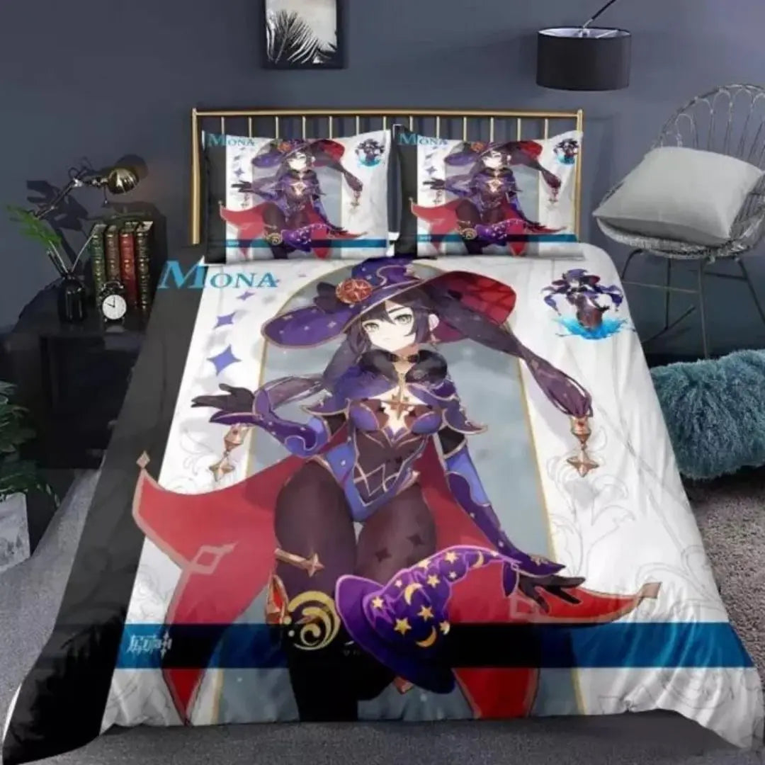 Anime Genshin Impact Mona Bedding Set