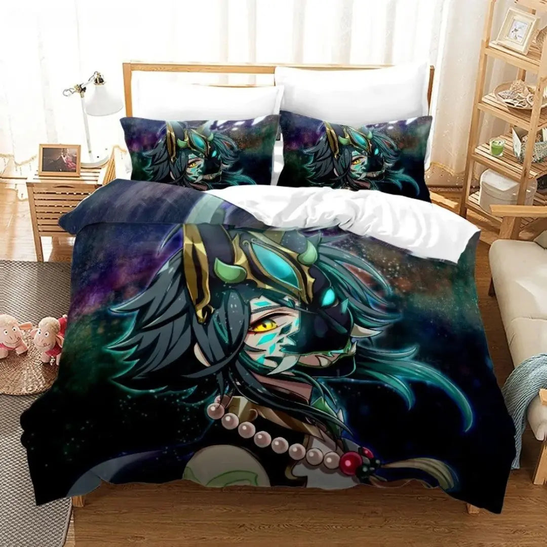 Anime Genshin Impact Xiao Duvet Cover