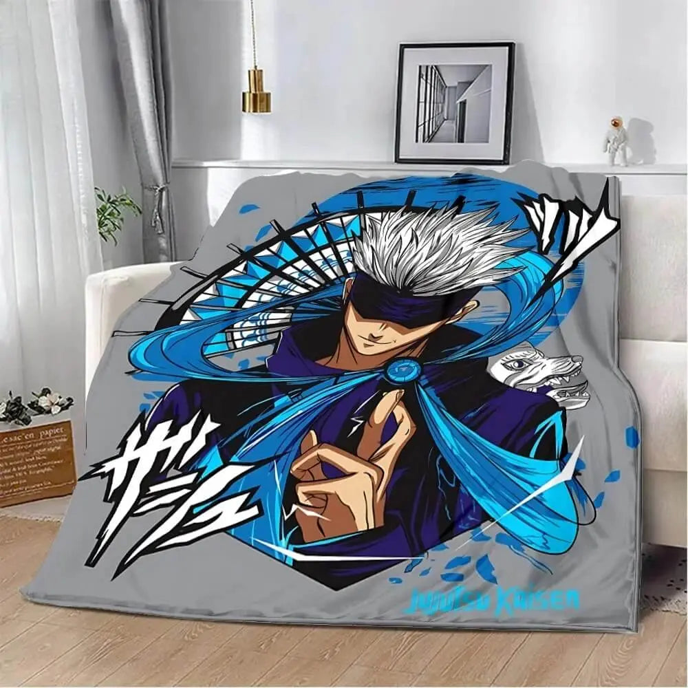 Anime Jujutsu Kaisen Gojo Throw Blanket