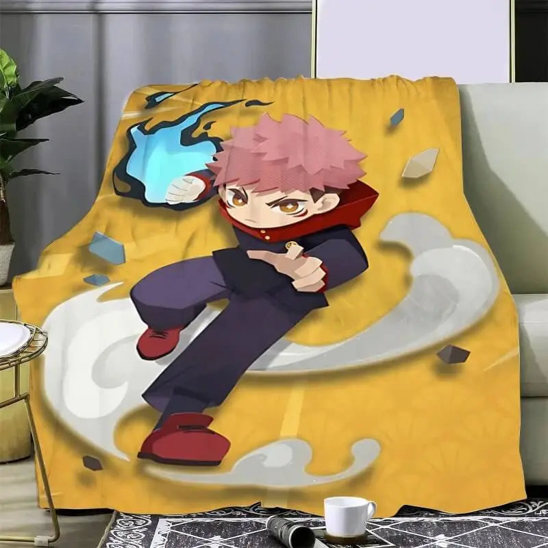 Anime Jujutsu Kaisen Yuji Itadori Throw Blanket
