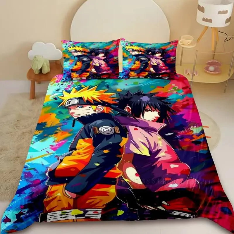 Anime Naruto & Sasuke Bedding Set
