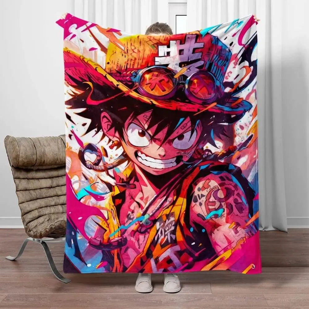 Anime One Piece Luffy 3D Throw Blanket