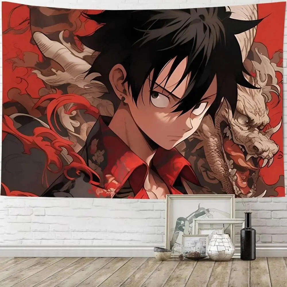 One Piece Tapestry Party Backdrop with Straw Hat Luffy