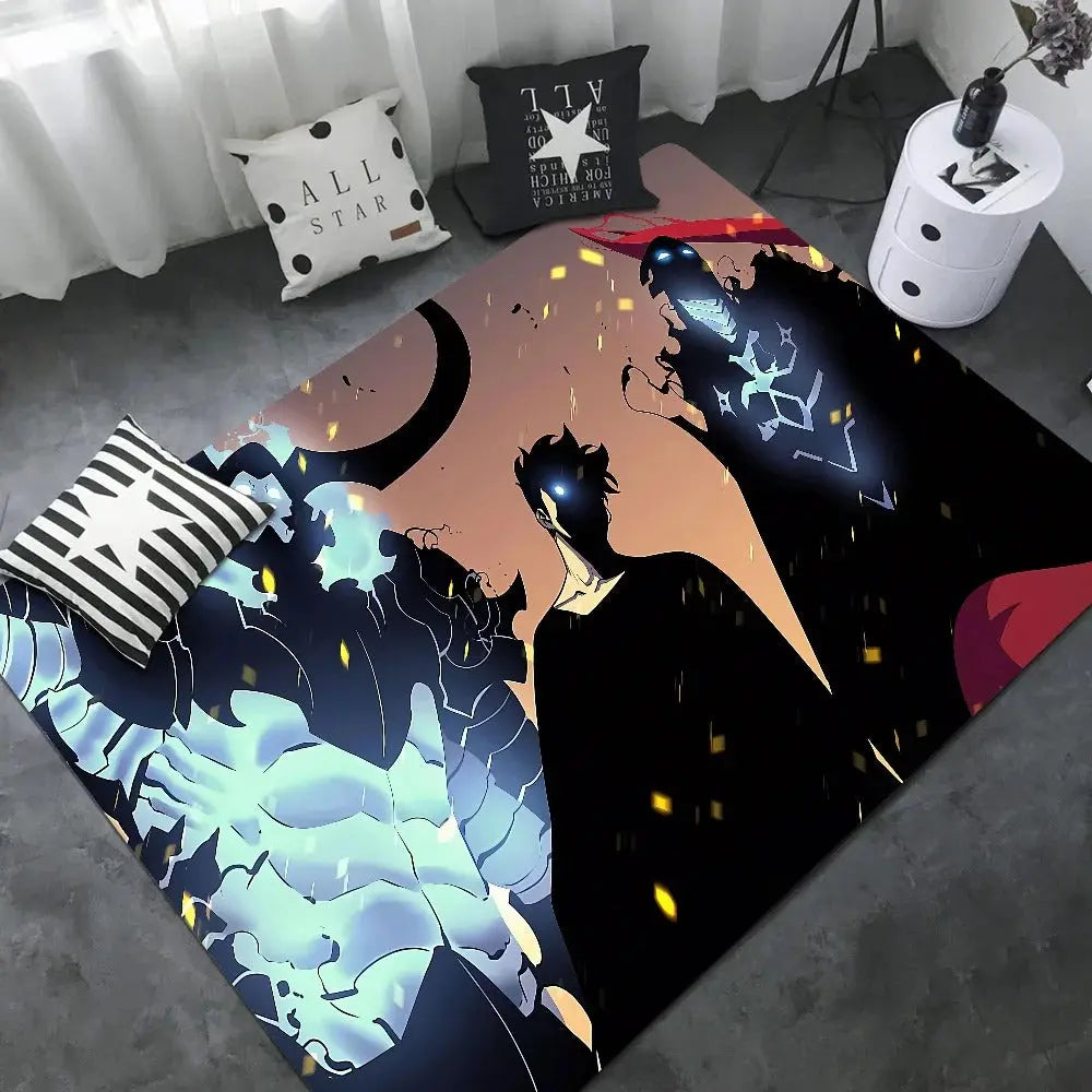 Anime Solo Leveling rug perfect for dorm floor mat