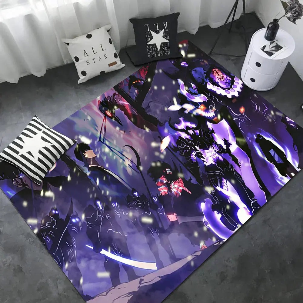 Anime Solo Leveling soft non-slip floor mat