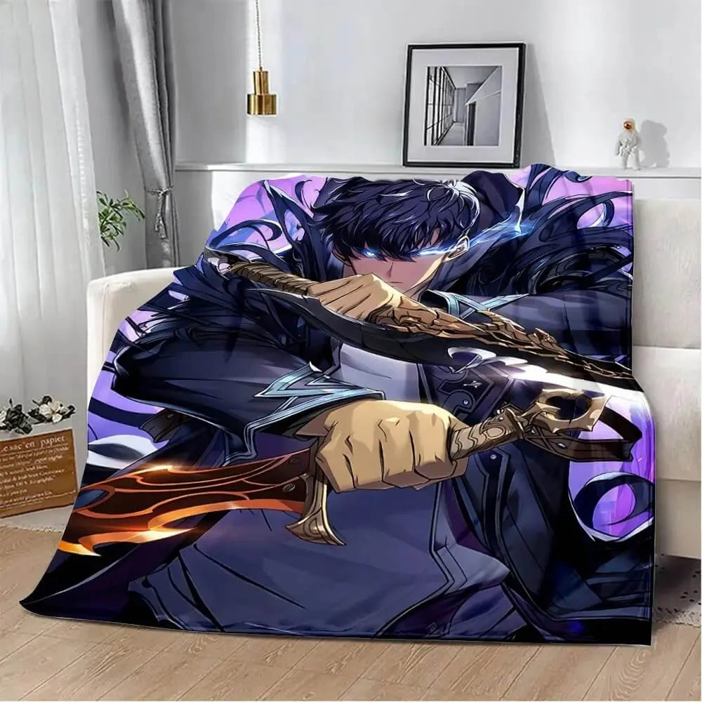 Anime Solo Leveling Sung Jin-Woo Throw Blanket
