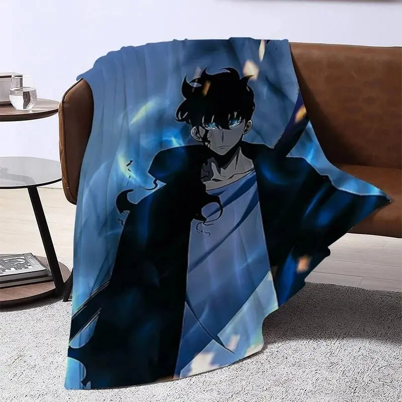 Anime Solo Leveling Sung Jin-Woo Throw Blankets