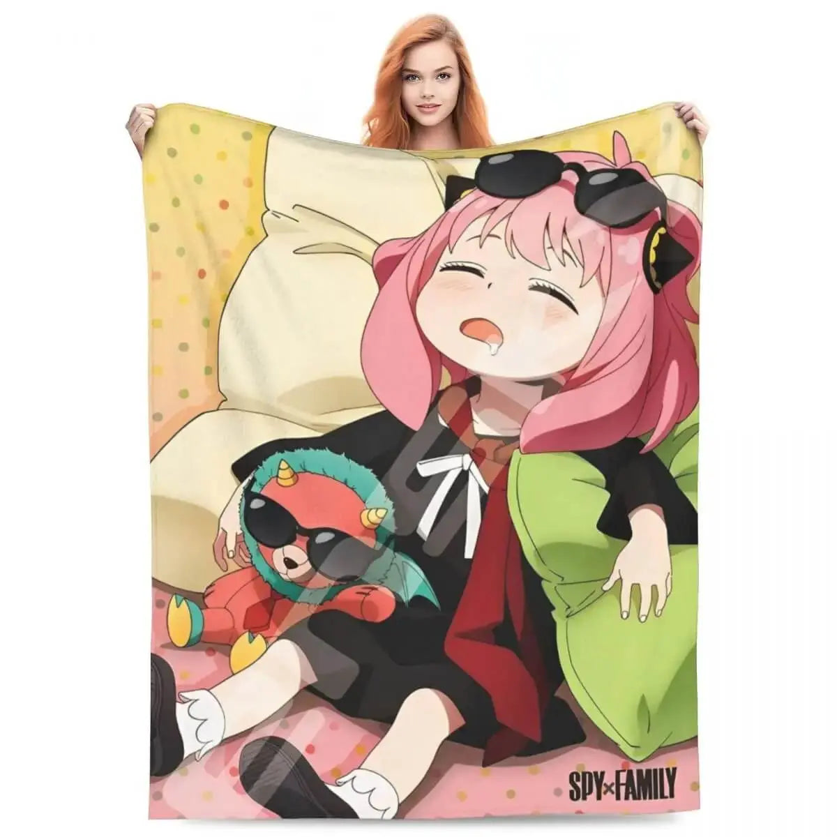 Anime Spy X Family Anya Forger Throw Blanket