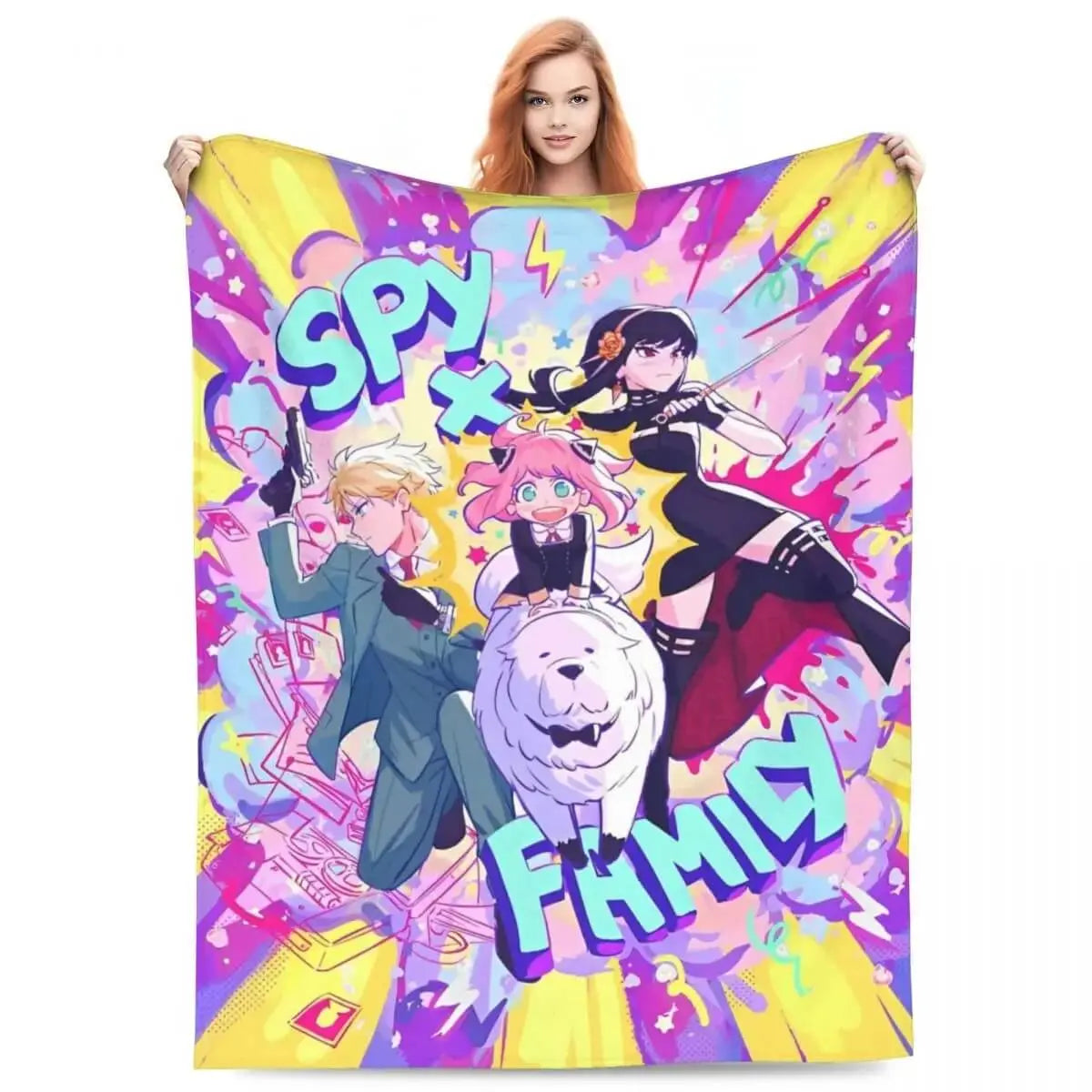 Anime Spy X Family Anya Forger Throw Blanket