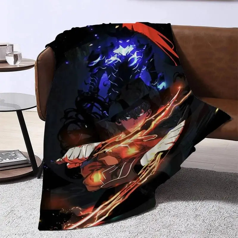 Anime Sung Jin-Woo Solo Leveling Throw Blanket