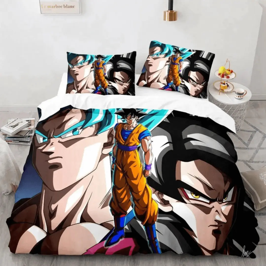 Anime Dragon Ball Z Goku Super Saiyan 3D Quilt Cover