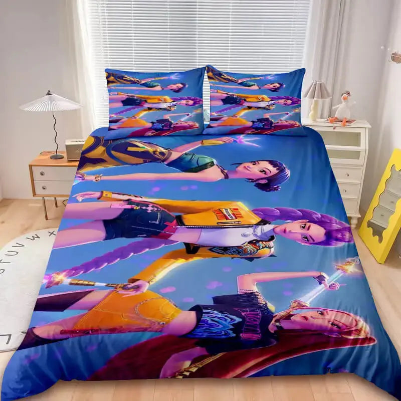 Anime pop bedding set for cozy fan decor