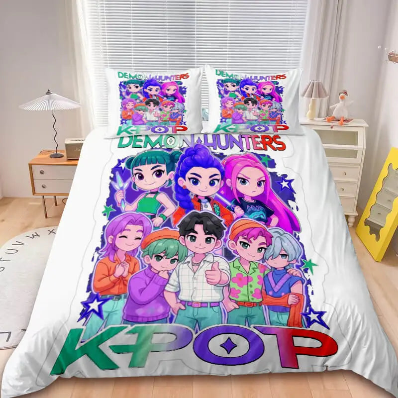 Premium quality anime quilt cover for Kpop bedrooms