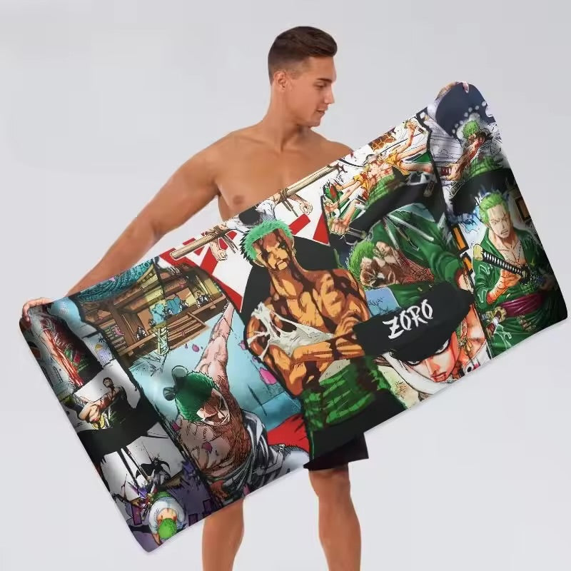 Anime zoro beach towel