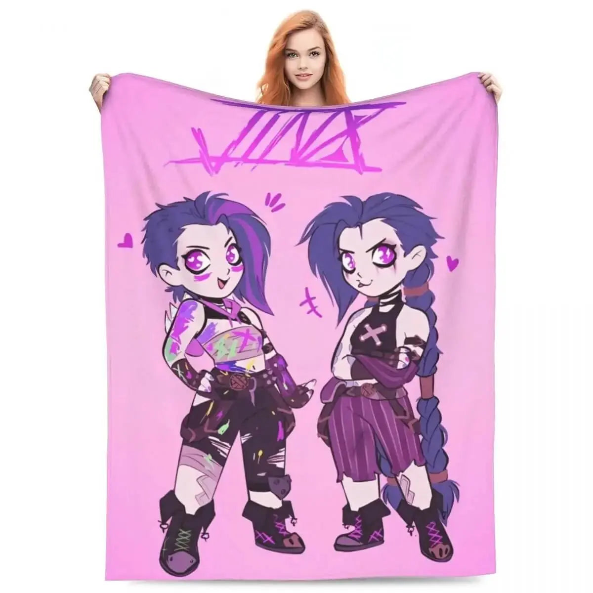 Arcane Anime Jinx Throw Blanket