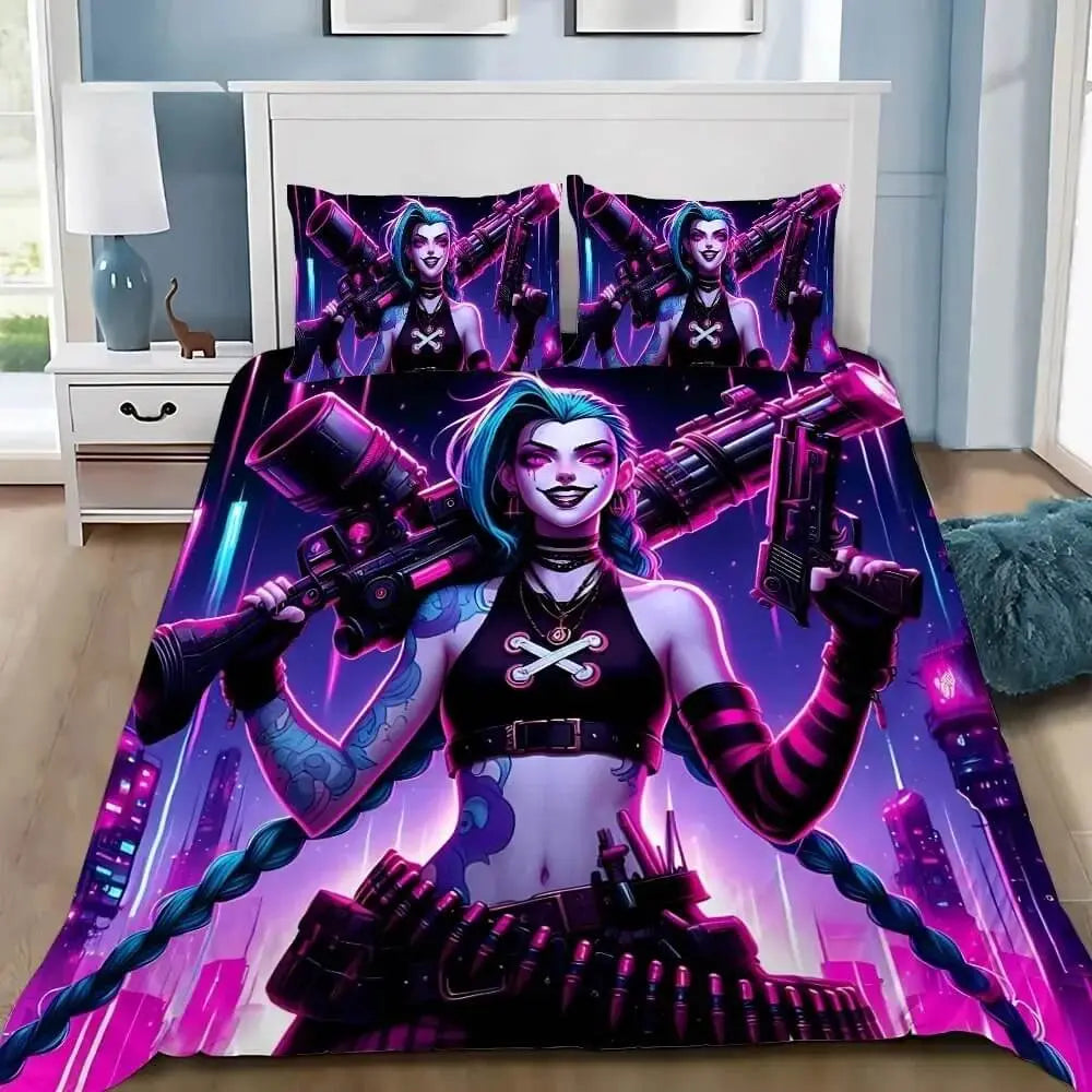 Arcane Jinx League Of Legends Duvet Cover