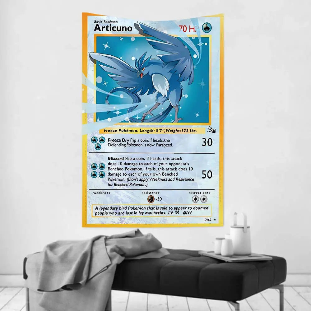 Articuno Wall Tapestry - Pokemon TCG Tapestry - Zirconic - Zirconic Articuno Wall Tapestry - Pokemon TCG Tapestry - Zirconic - Zirconic