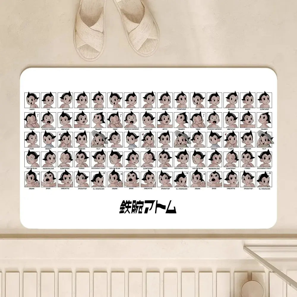Astro Boy door mat anti-slip anime floor rug for bedroom living room and balcony decoration