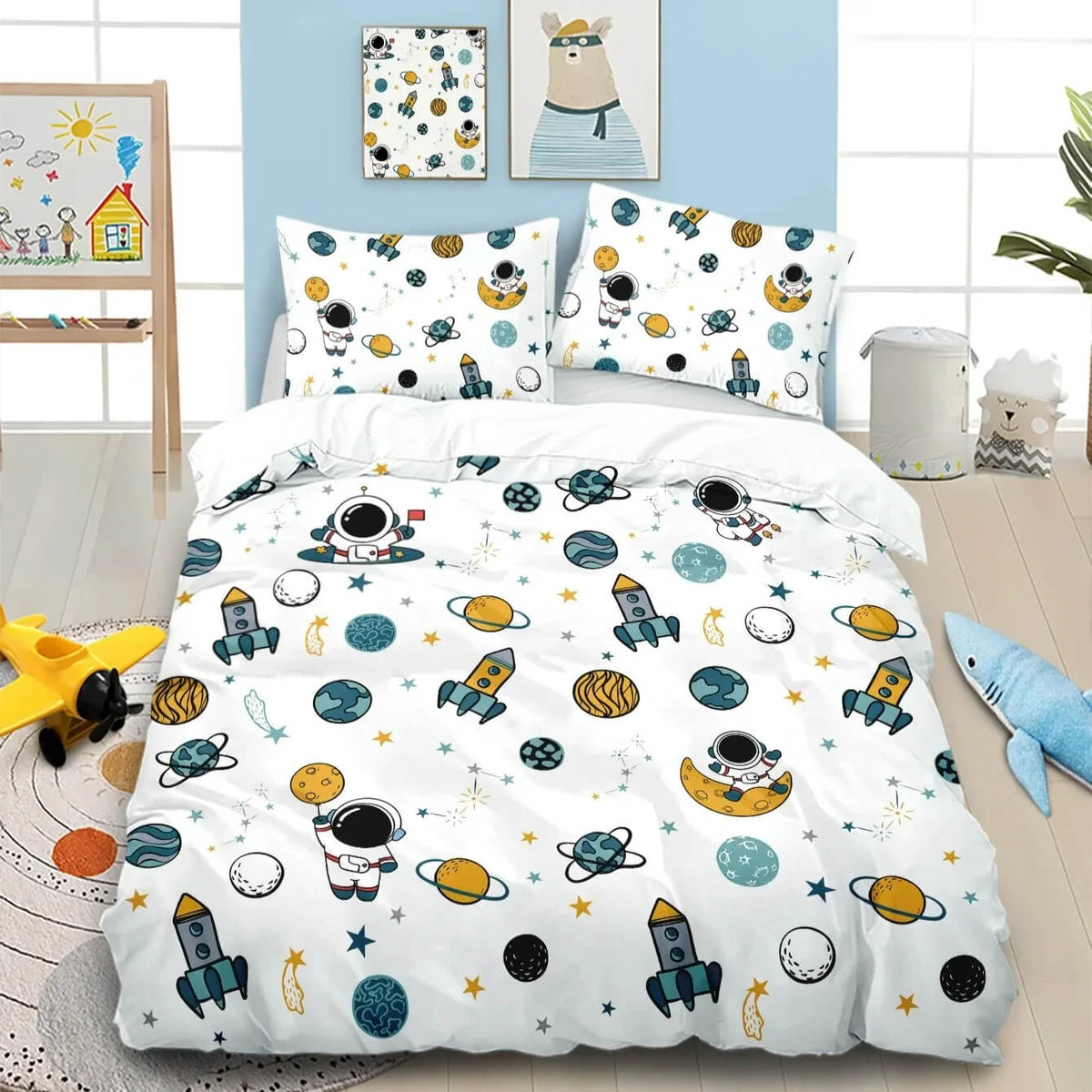 Outer Space Adventure 3D Astronaut Bedding Set
