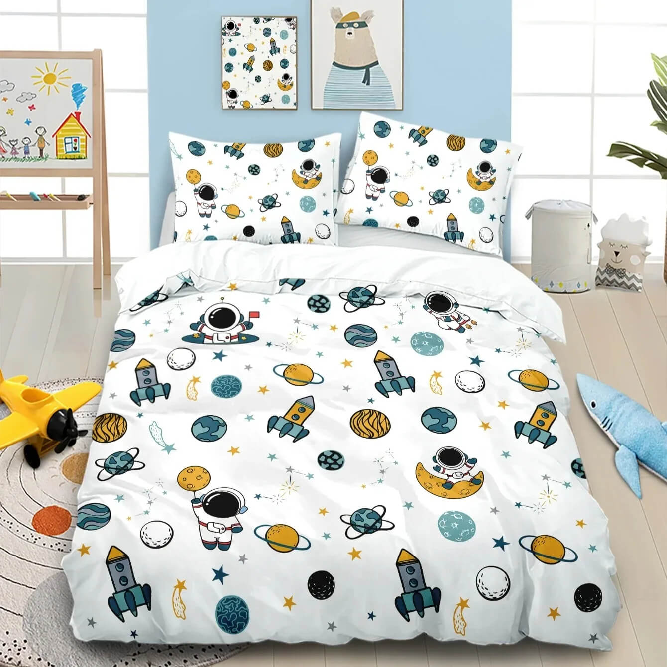 Outer Space Adventure 3D Astronaut Bedding Set