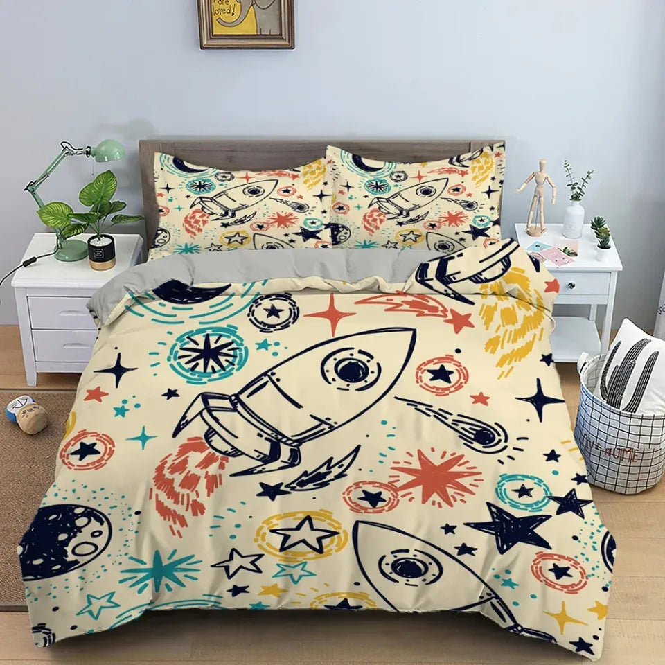 Astronaut Bedroom Decor Bedding Set for Kids