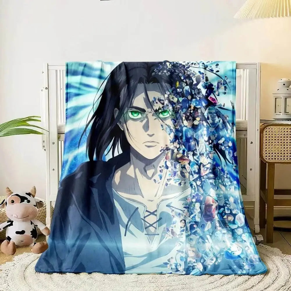 Attack On Titan Eren Throw Blanket