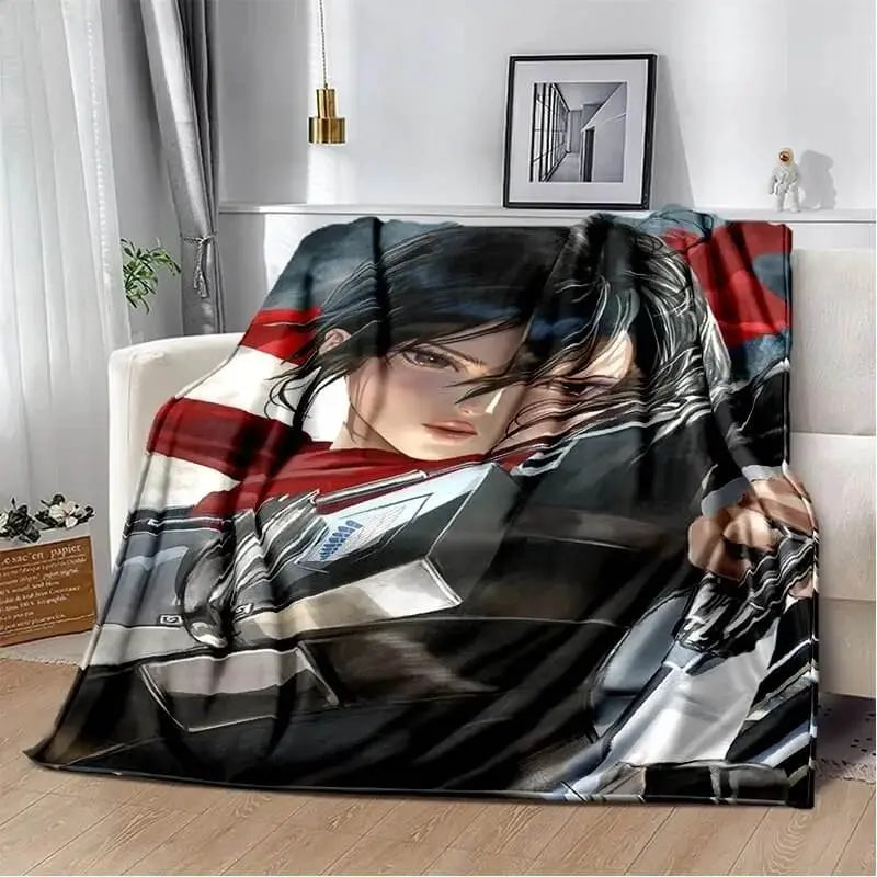 Attack On Titan Mikasa Throw Blanket