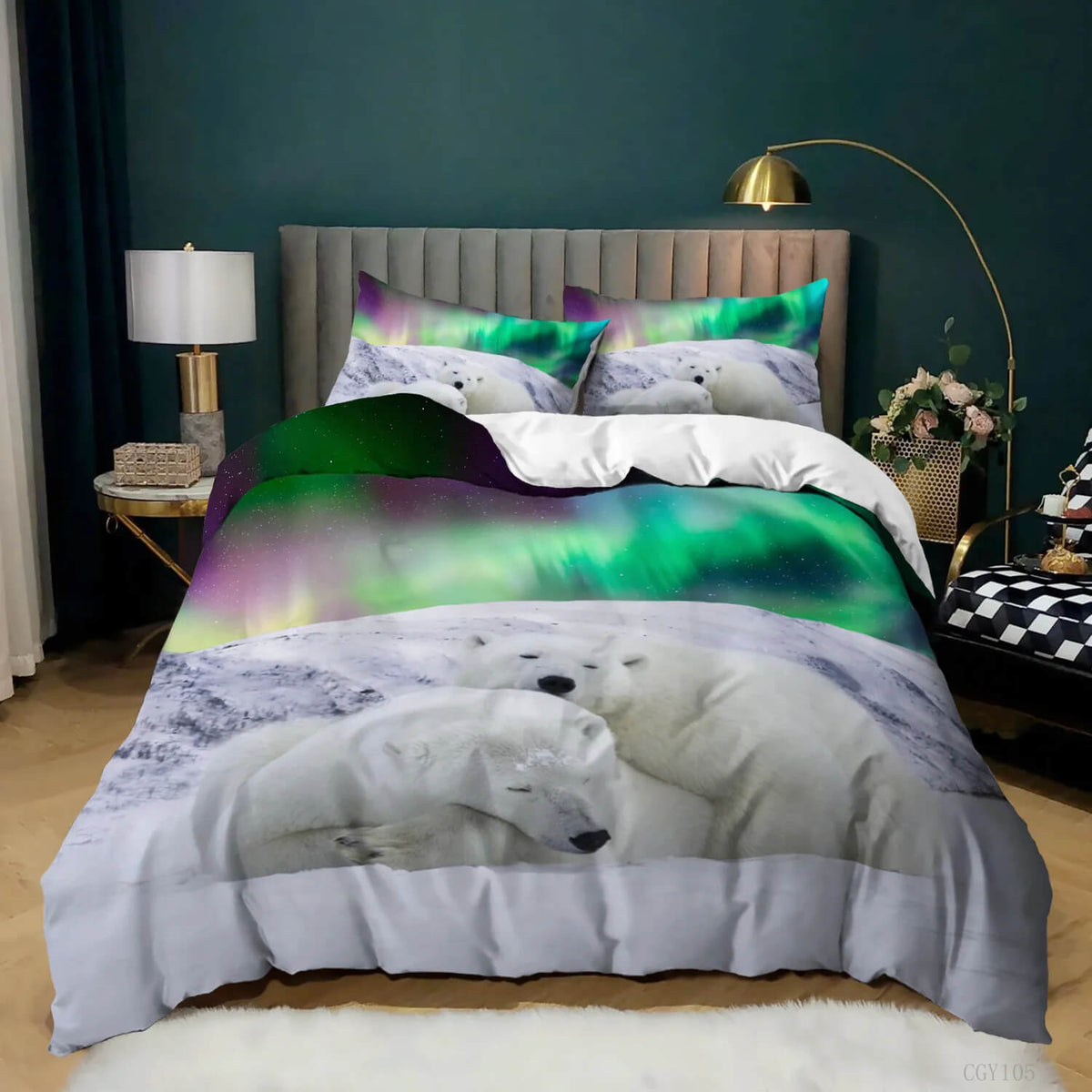 Aurora landscape doona cover