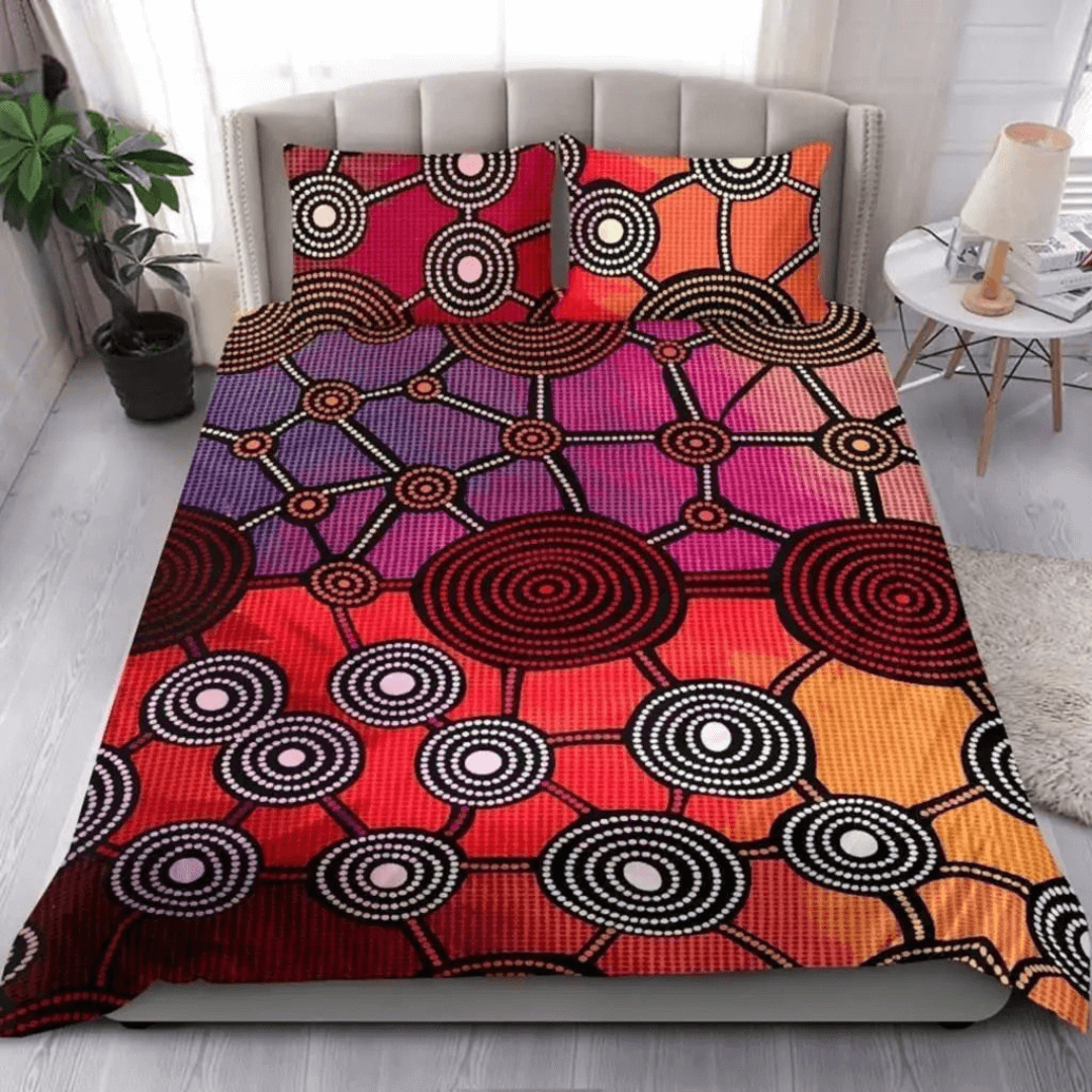 Traditional Australian Art Quilt Cover for Bedroom Decoration
