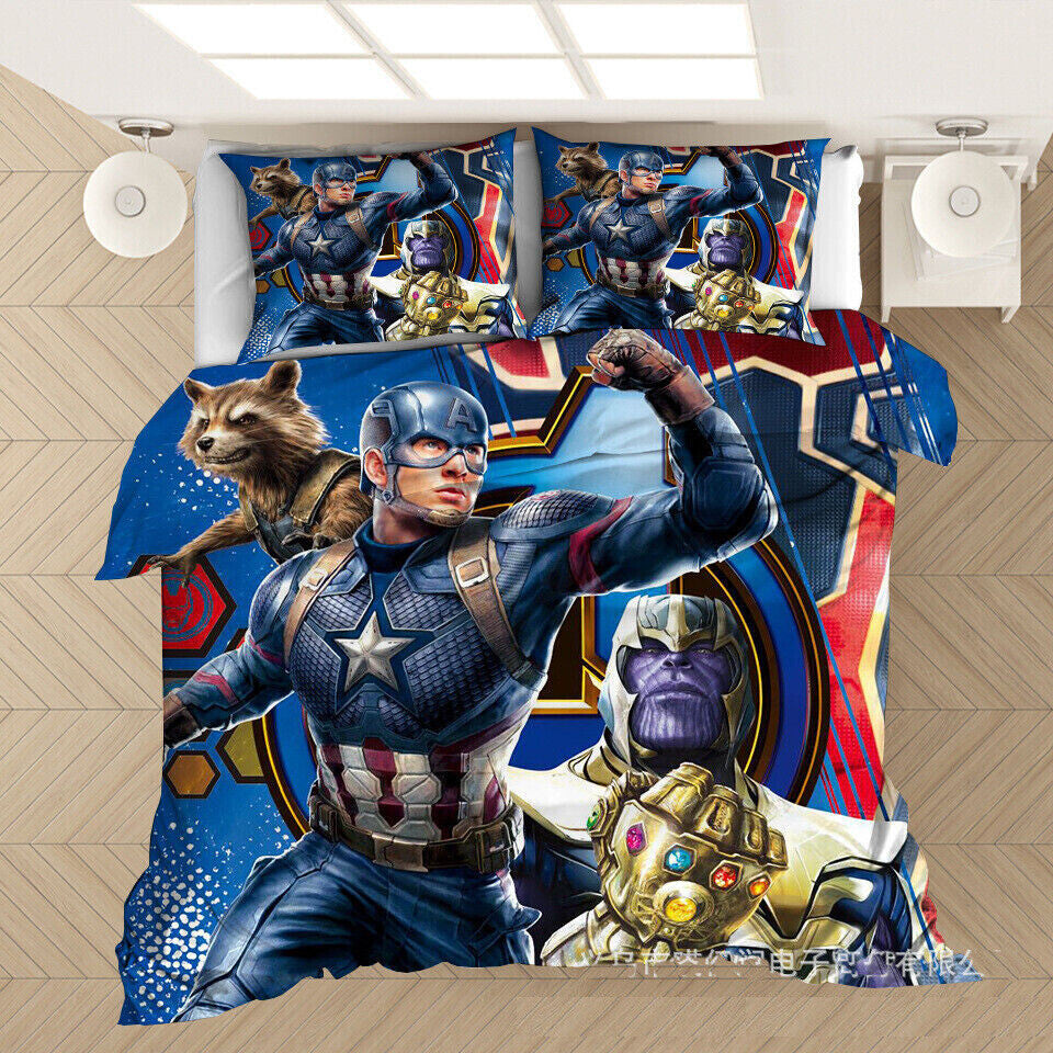 Avengers superhero quilt cover set for kids and teens bedroom decor