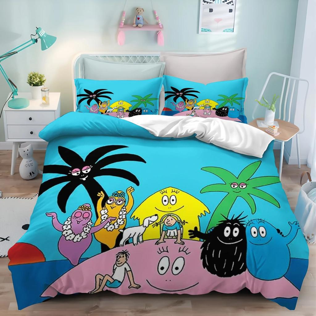 Barbapapa cartoon theme bedding