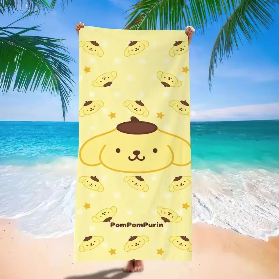 Beach towel with a pompompurin