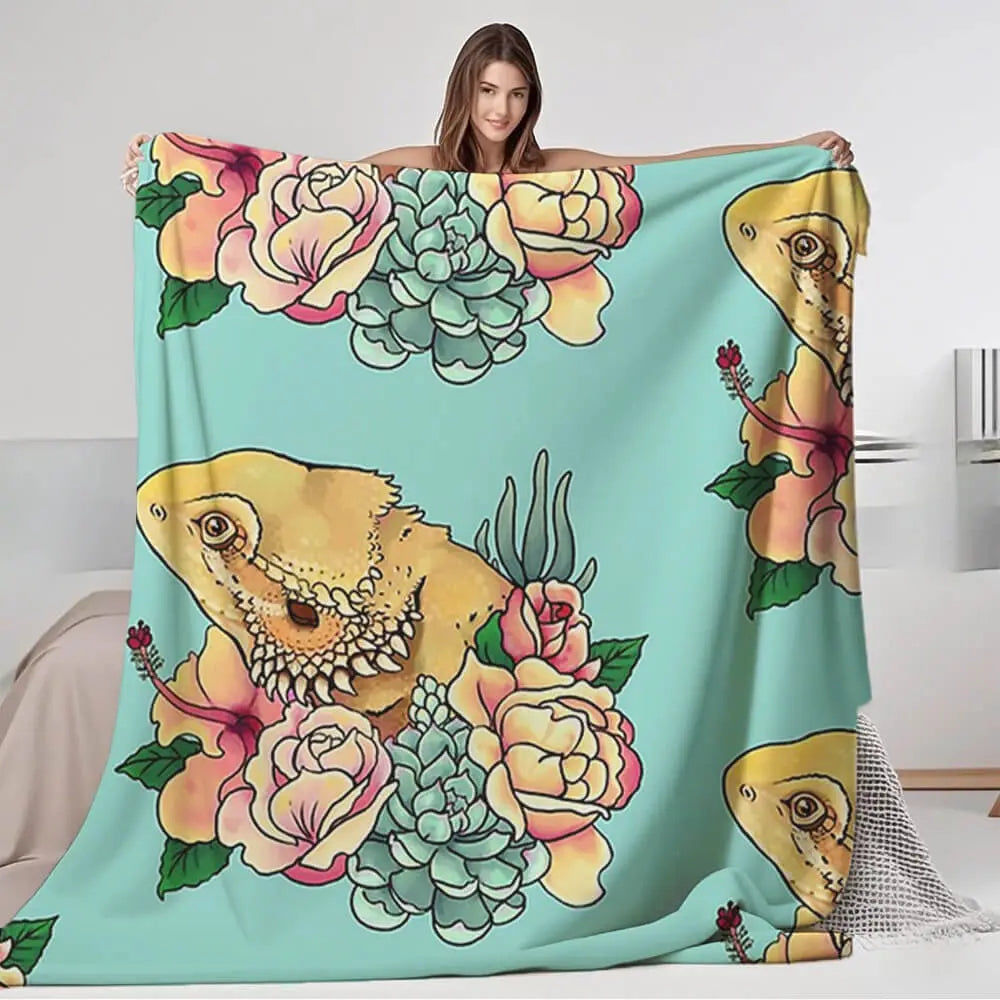 Bearded Dragon Throw Blanket