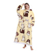 Beaver Long Hoodie Blanket