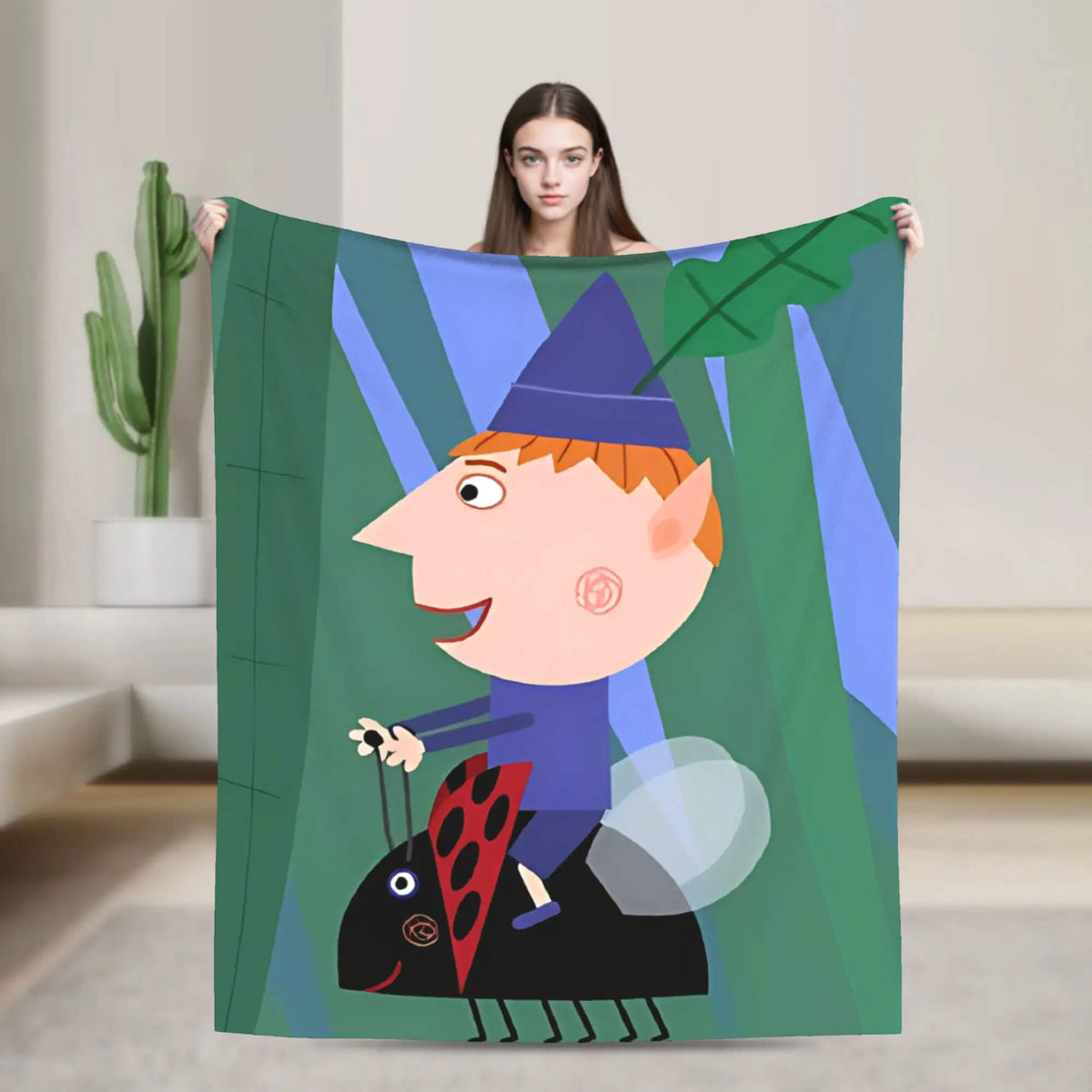 Kids fairy tale throw blanket