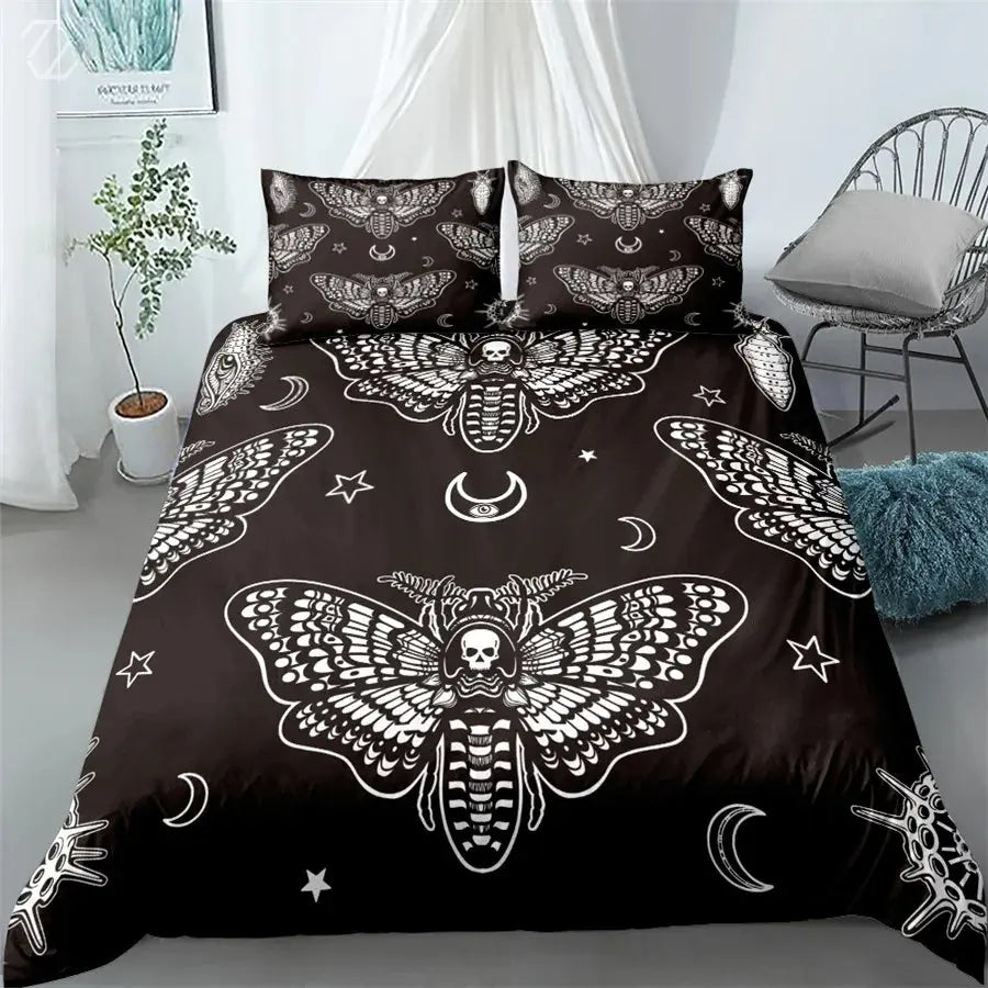 Black Death Moth Duvet Cover My Store