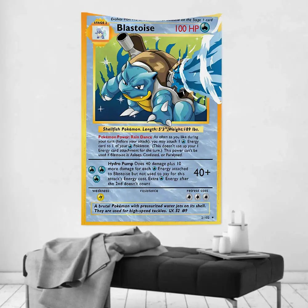 Blastoise Wall Hanging - Pokemon Card Tapestry